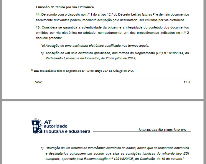 Certificado para Faturação Eletrónica